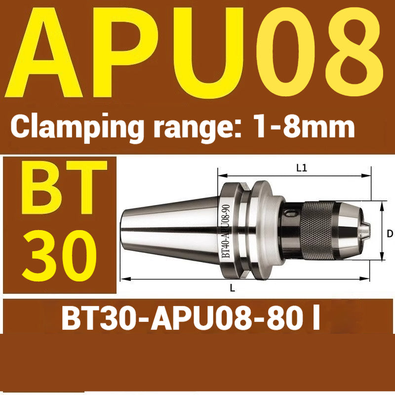 1077-APU one-piece self-tightening drill chuck BT30/BT40/BT50-APU08/13/16 drill bits straight shank milling cutter bits Shandong Denso Pricision Tools Co.,Ltd.